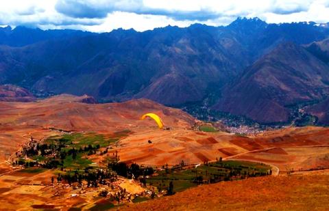Paragliding Tandem Flight over the Sacred Valley